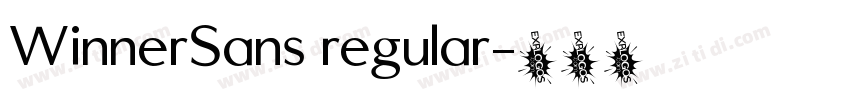 WinnerSans regular字体转换